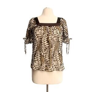 Leaf Print Relaxed Top